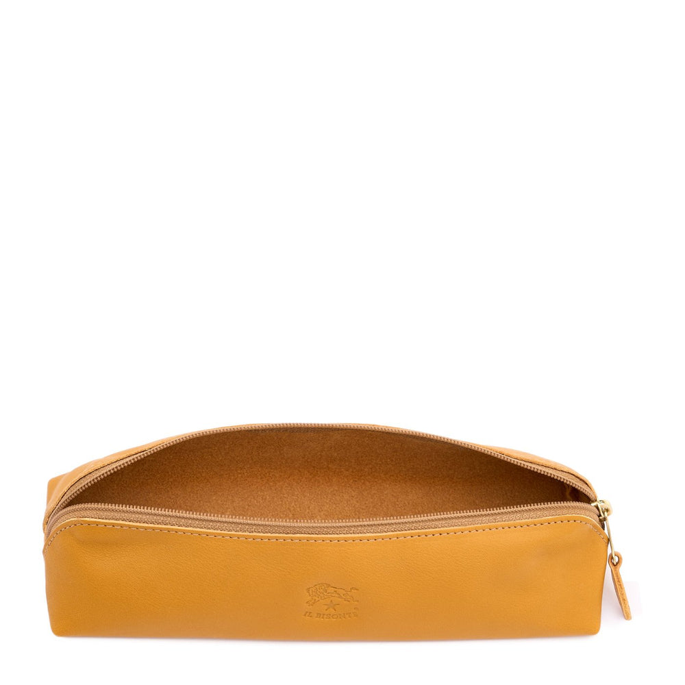 Astuccio da donna in pelle colore giallo narciso — 
interior detail view
 — 3 of 3