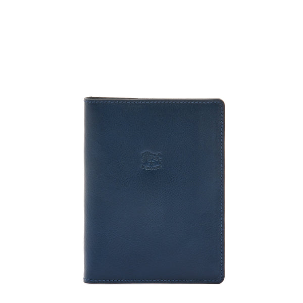 Case in calf leather color blue