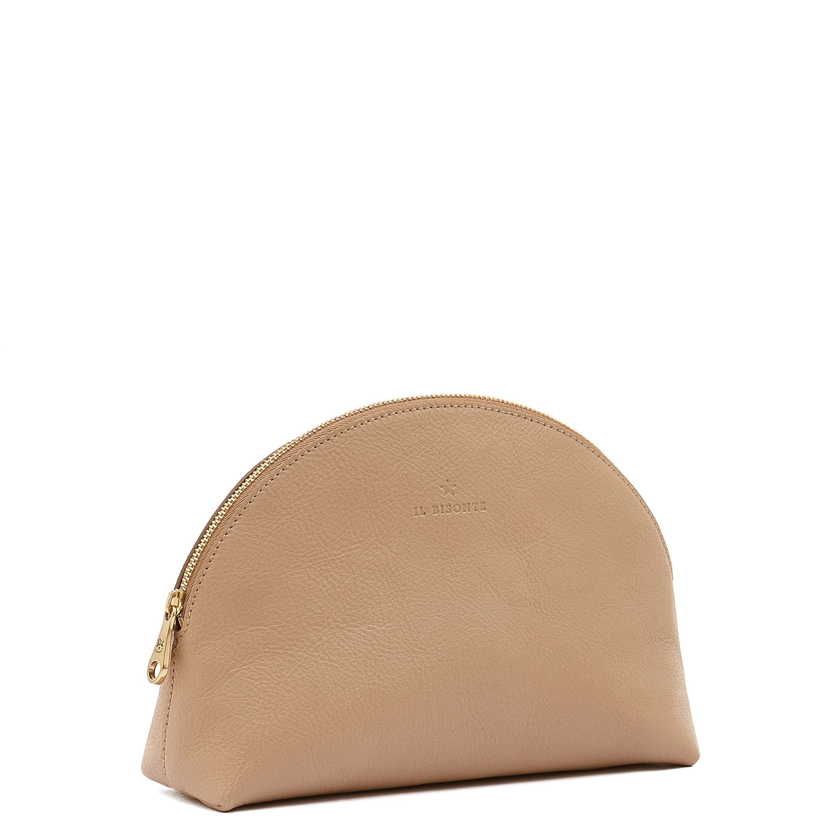 Bigallo | Trousse pour femme en cuir couleur cafè au lait — 
side view
 — 2 of 4