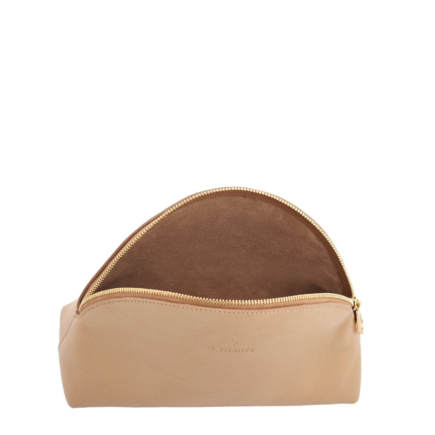 Bigallo | Trousse pour femme en cuir couleur cafè au lait — 
interior detail view
 — 4 of 4