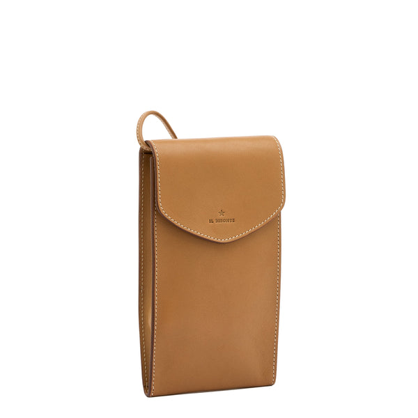 Bigallo | Portacellulare da donna in pelle colore gianduia