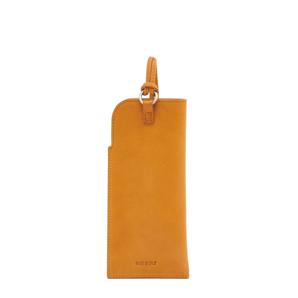 Duccio | Men's glasses case in vintage leather color natural