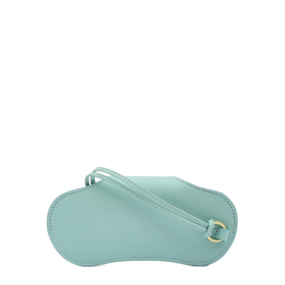 Nina | Custodia Occhiali da donna in pelle colore celeste botticelli