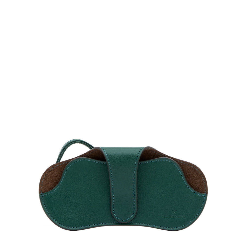 Nina | Custodia Occhiali da donna in pelle colore verde oleandro — 
front view
 — 1 of 4