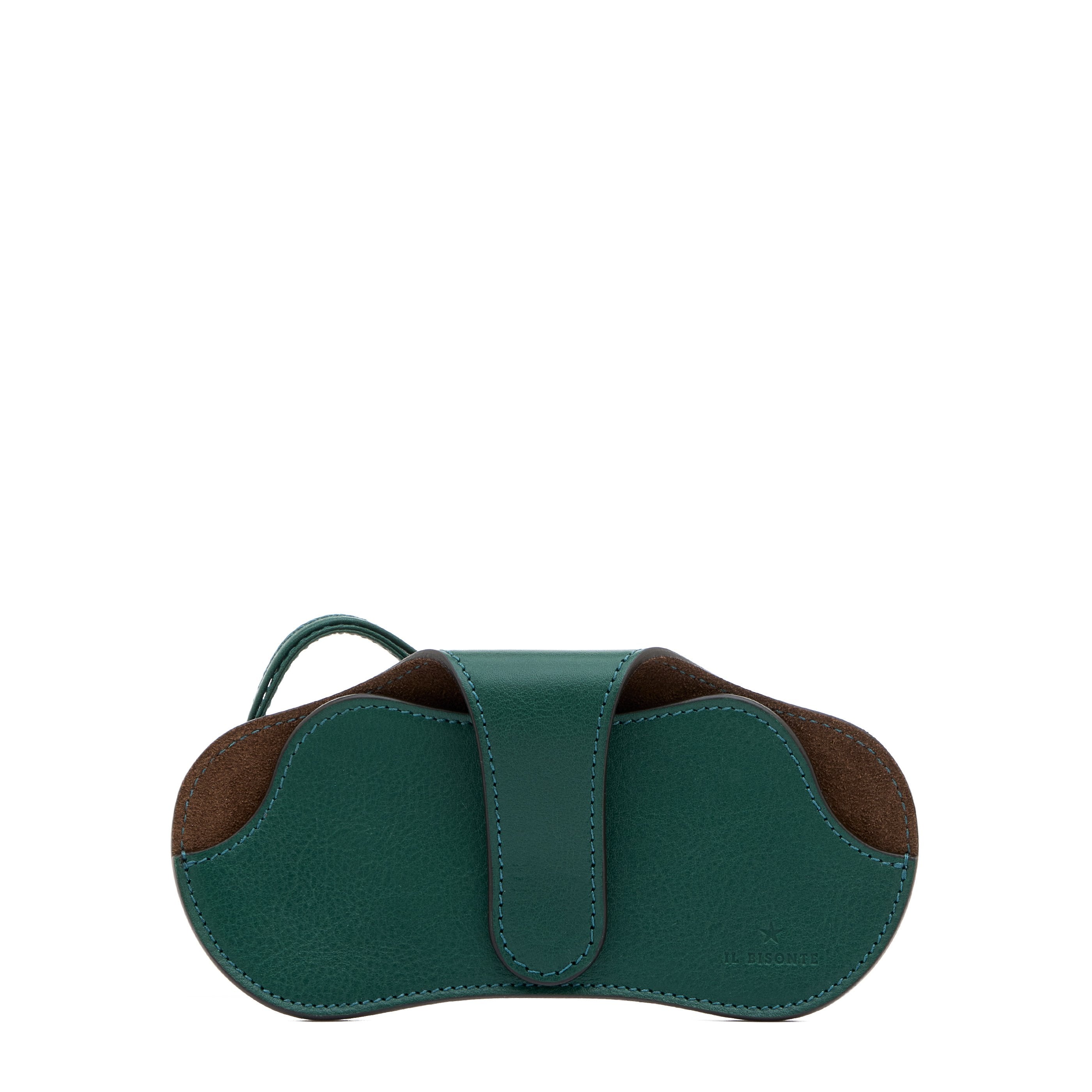 Nina | Custodia Occhiali da donna in pelle colore verde oleandro — 
front view
 — 1 of 4