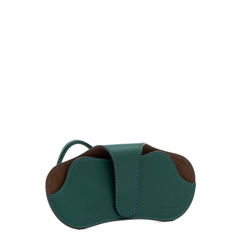 Nina | Custodia Occhiali da donna in pelle colore verde oleandro — 
side view
 — 3 of 4