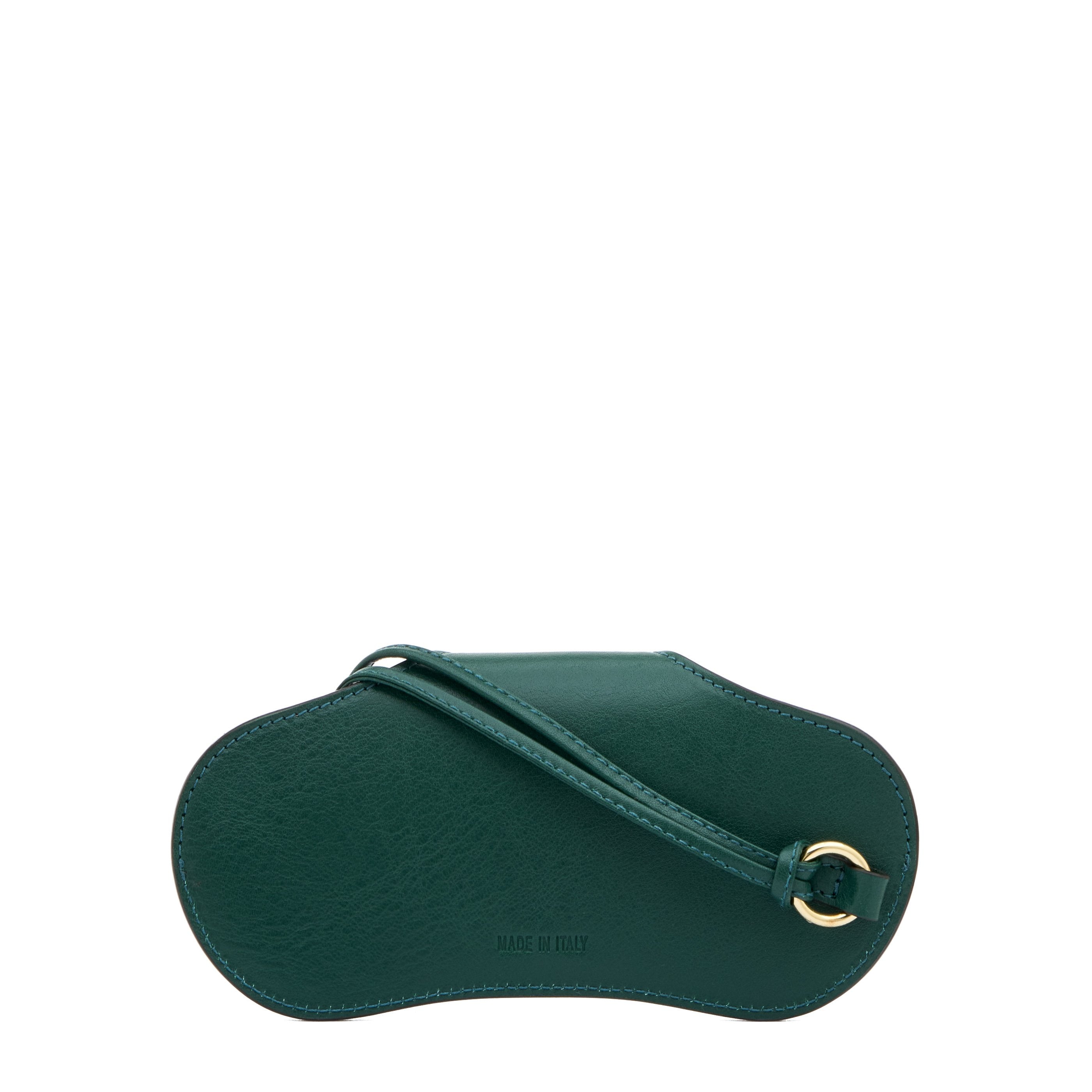 Nina | Custodia Occhiali da donna in pelle colore verde oleandro — 
back or detail view
 — 4 of 4