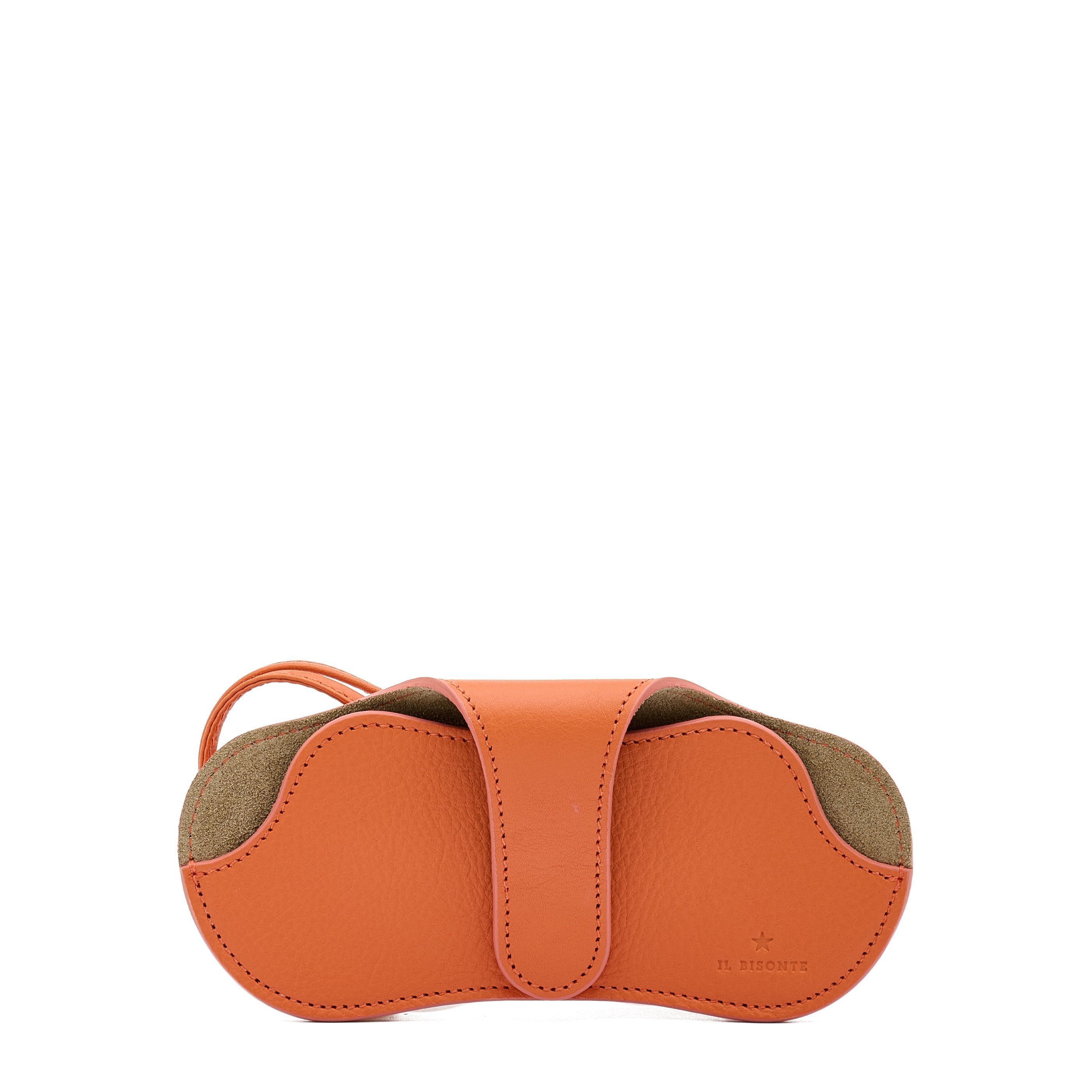 Nina | Custodia Occhiali da donna in pelle colore arancio pontormo