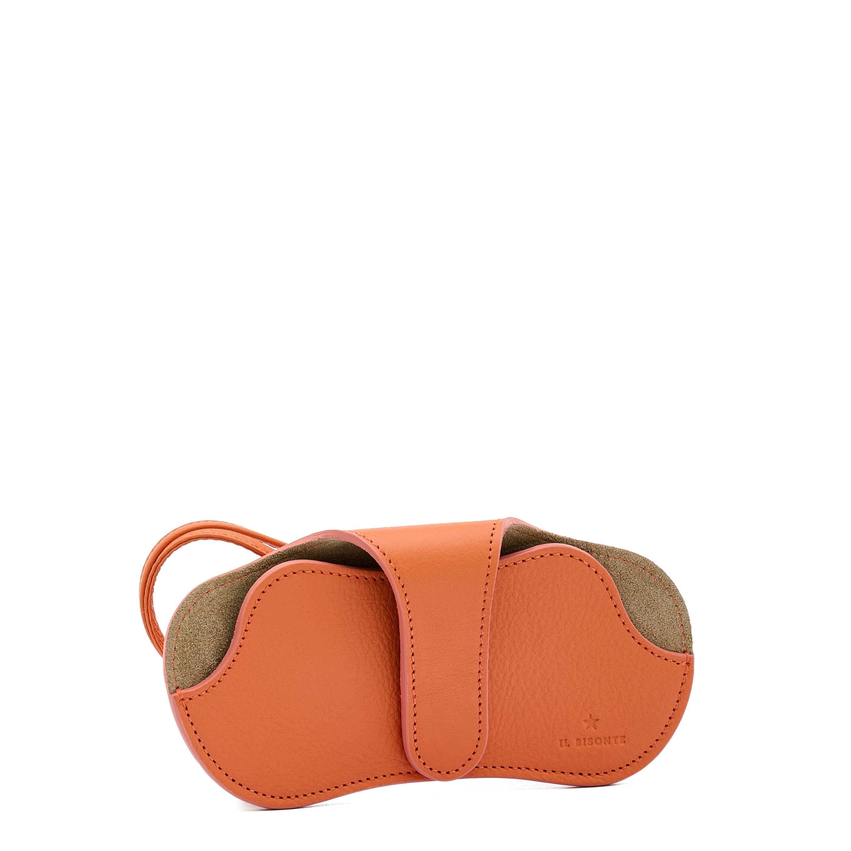 Nina | Custodia Occhiali da donna in pelle colore arancio pontormo