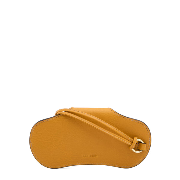 Nina | Women's glasses case in leather color yellow narciso