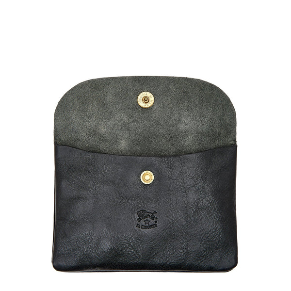 Étui en cuir couleur noir