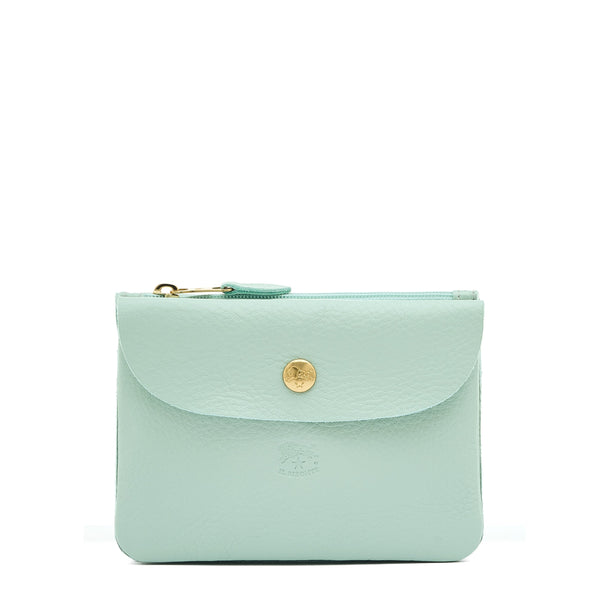 Case in leather color sky blue botticelli