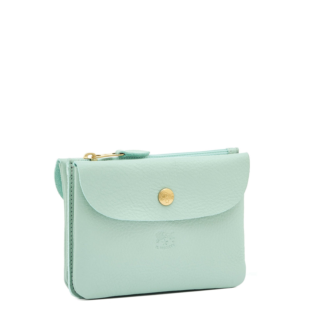 Custodia in pelle colore celeste botticelli