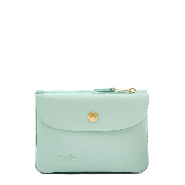 Case in leather color sky blue botticelli