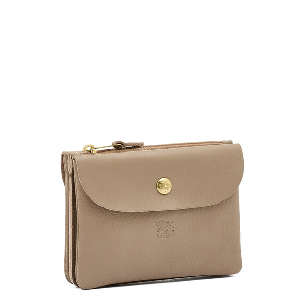 Étui en cuir couleur beige vasari