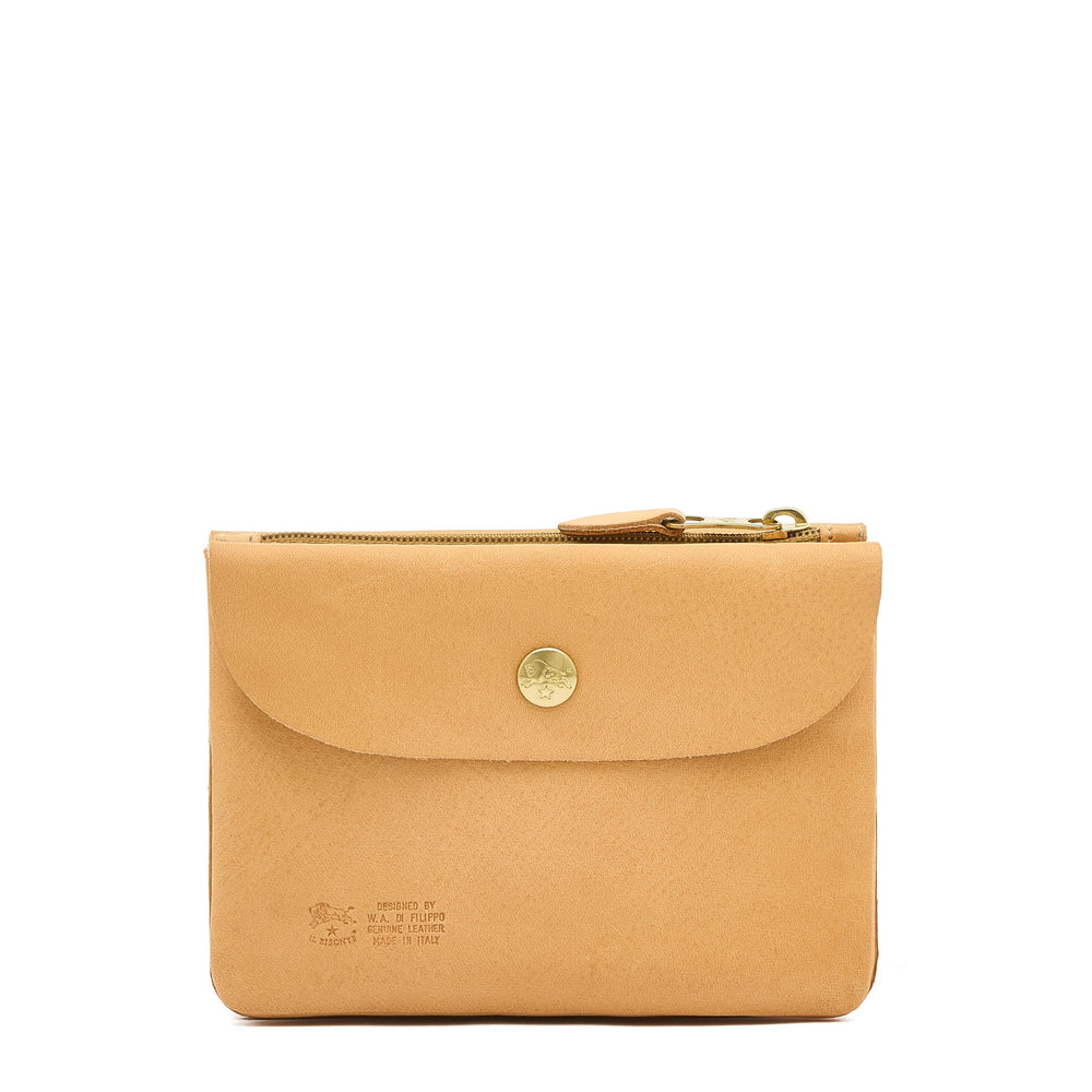 Étui en cuir couleur naturel