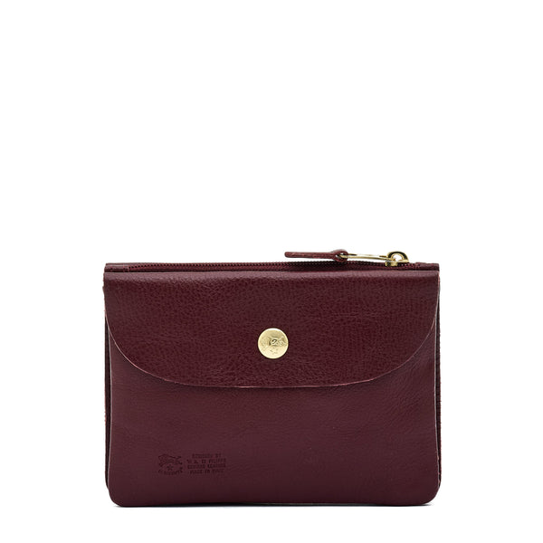 Case in leather color black cherry