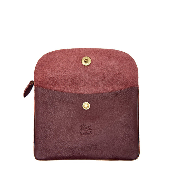 Case in leather color black cherry