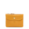 Pochette en cuir couleur jaune narciso