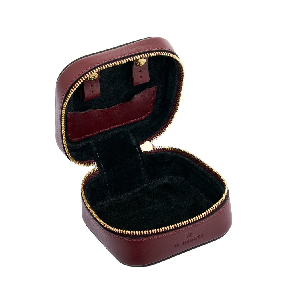 Musa | Boîte à bijoux pour femme  couleur cerise noire