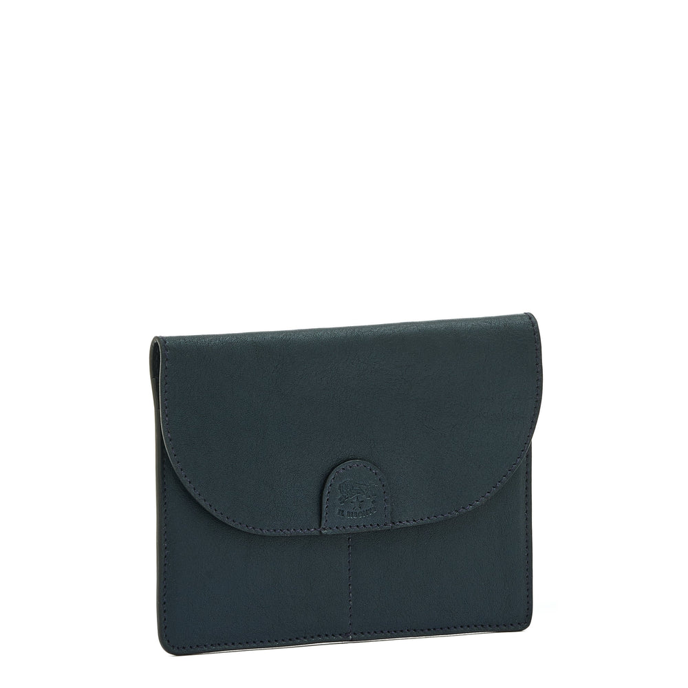 Linea 1990 | Custodia da uomo in pelle invecchiata colore blu mezzanotte