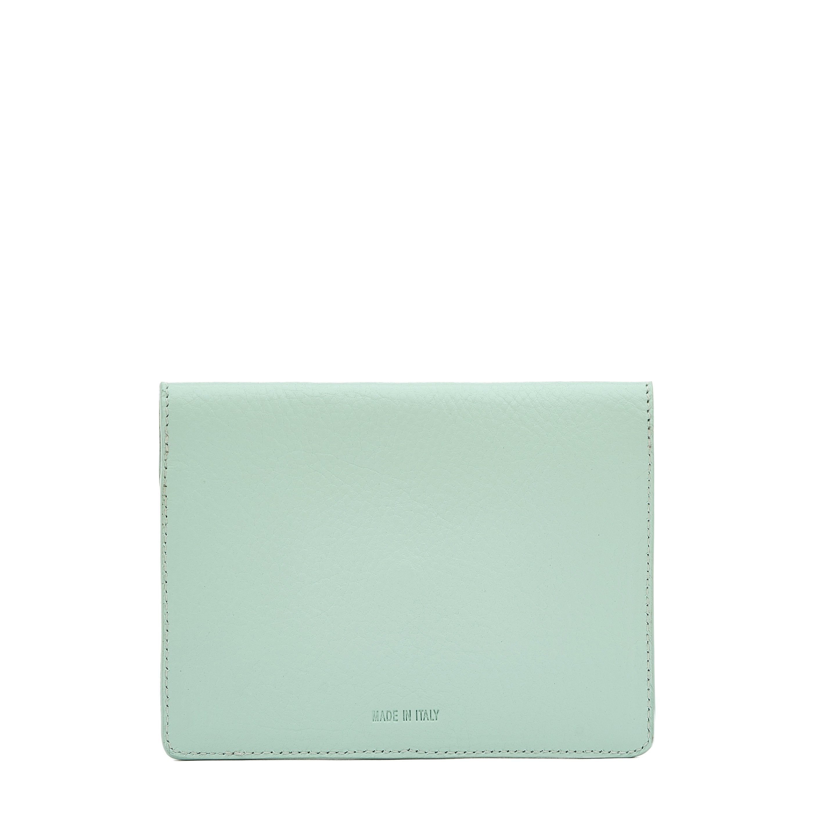 Linea 1990 | Men's pouch in leather color sky blue botticelli — 
back or detail view
 — 3 of 4