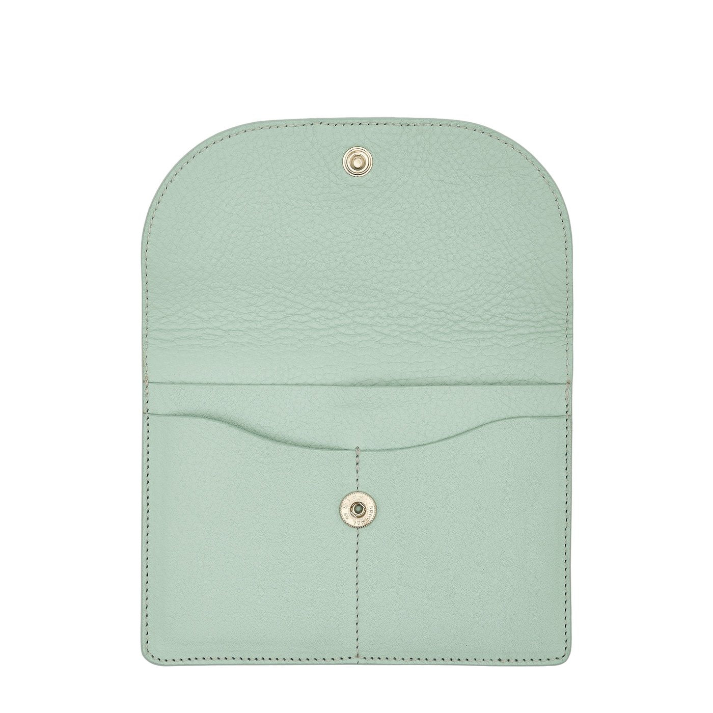 Linea 1990 | Men's pouch in leather color sky blue botticelli — 
interior detail view
 — 4 of 4