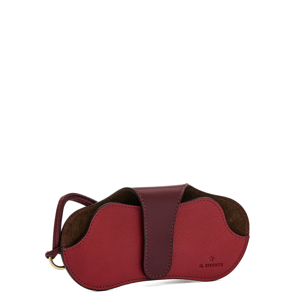 Duo | Women's case in leather color black cherry/red — 
side view
 — 3 of 4