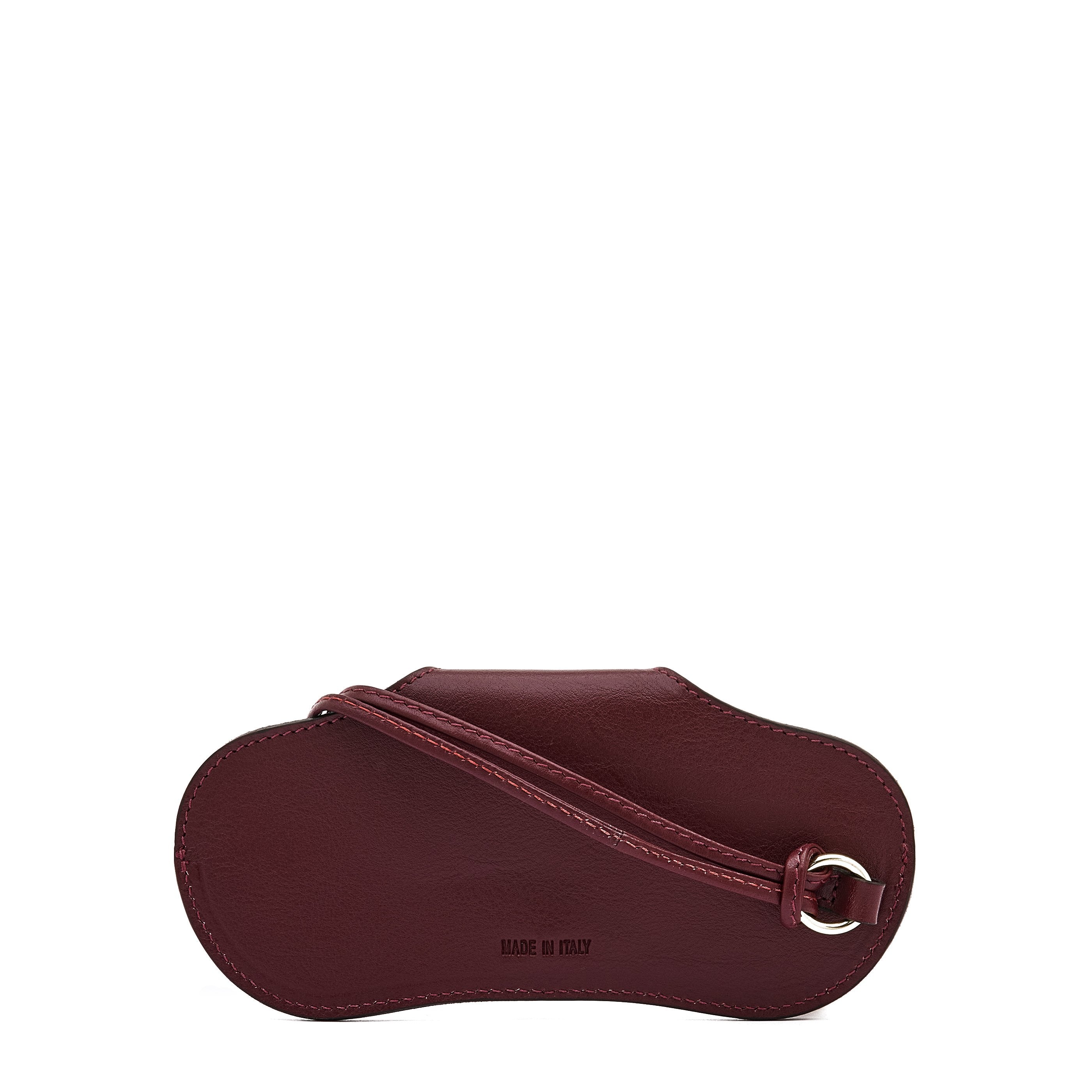 Duo | Women's case in leather color black cherry/red — 
back or detail view
 — 4 of 4