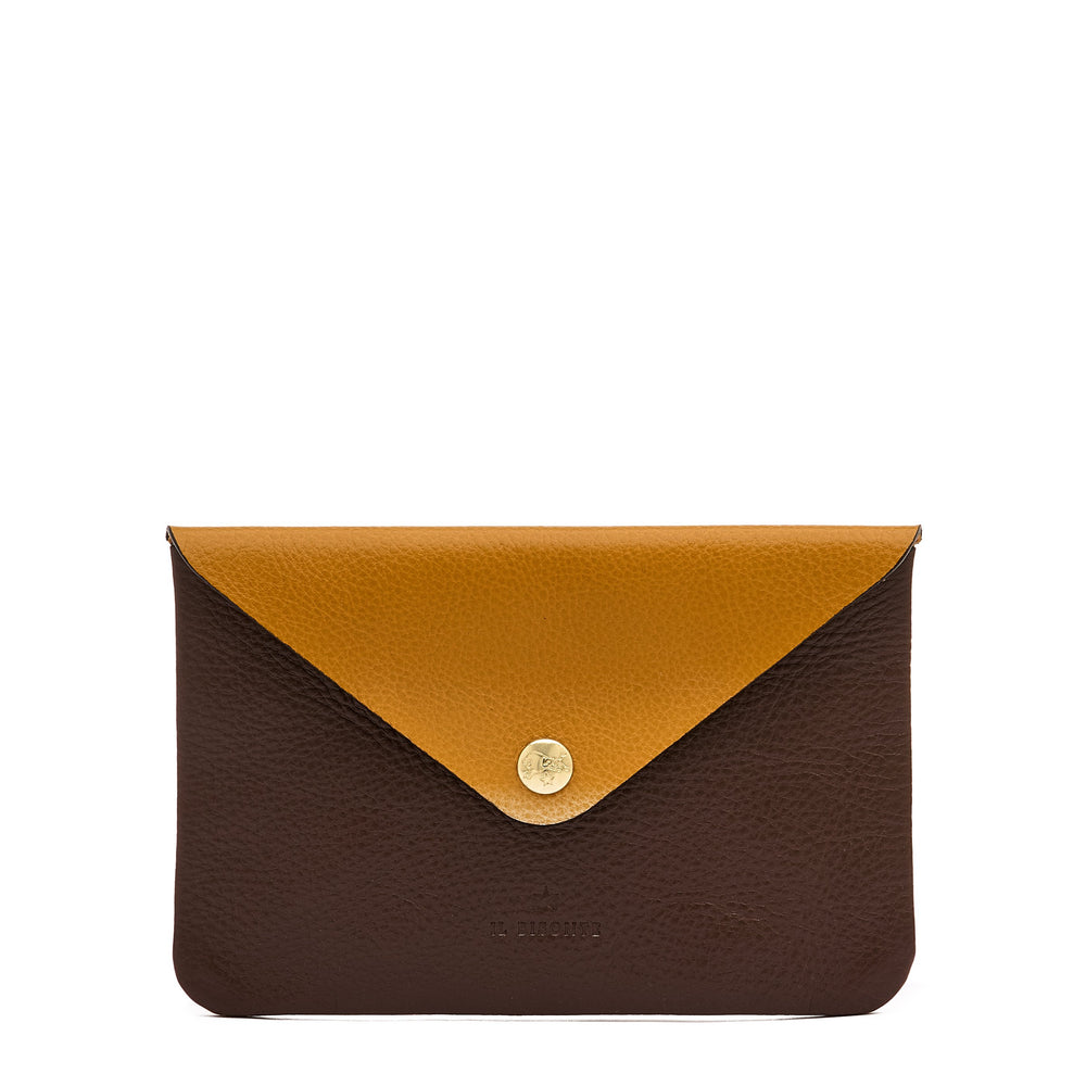Duo | Case in leather color yellow narciso — 
front view
 — 1 of 4