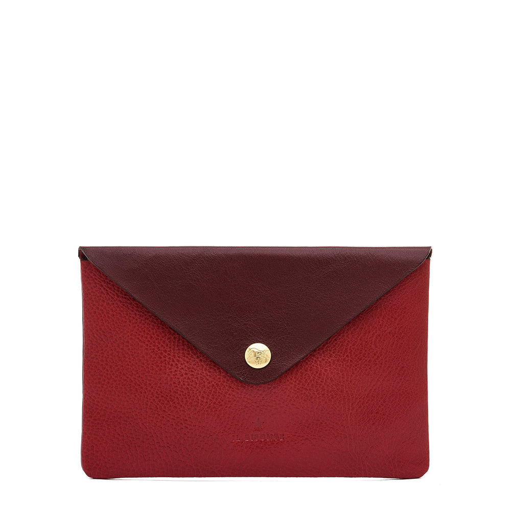 Duo | Case in leather color black cherry/red — 
front view
 — 1 of 4