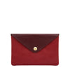 Duo | Case in leather color black cherry/red
