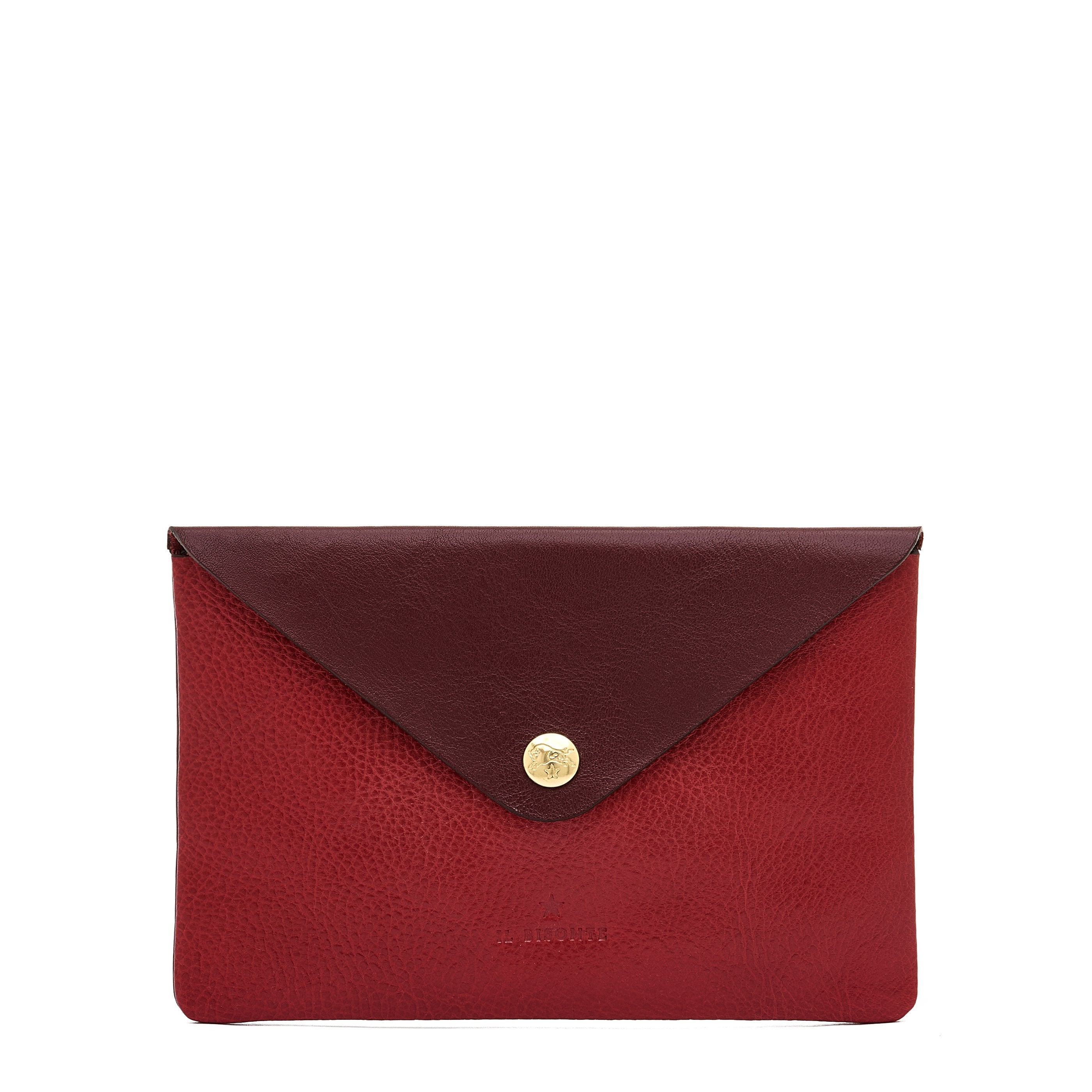 Duo | Case in leather color black cherry/red — 
front view
 — 1 of 4
