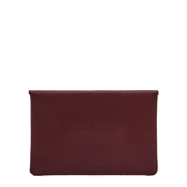 Duo | Case in leather color black cherry/red