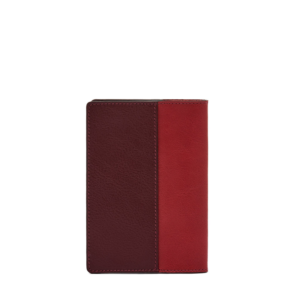 Duo | Étui en cuir couleur cerise noire/rouge — 
back or detail view
 — 3 of 4