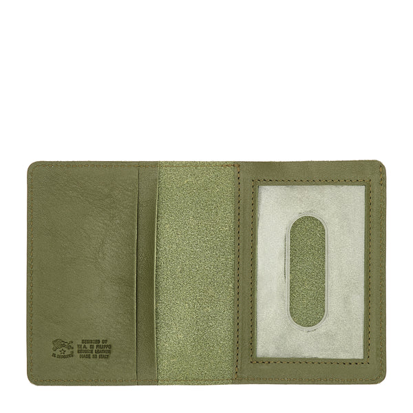 Porte-cartes en cuir couleur cyprès