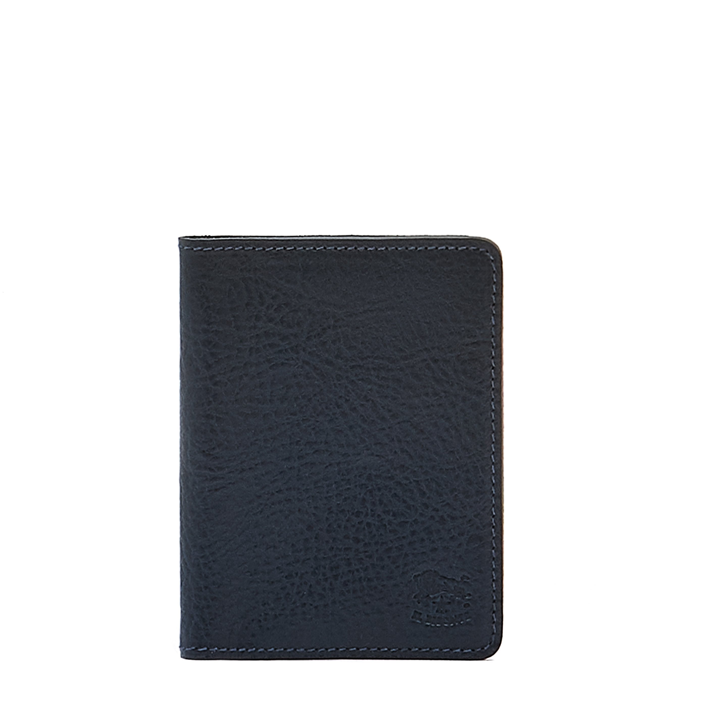 Card case in calf leather color blue – Il Bisonte
