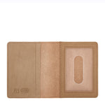 Card case in calf leather color light grey