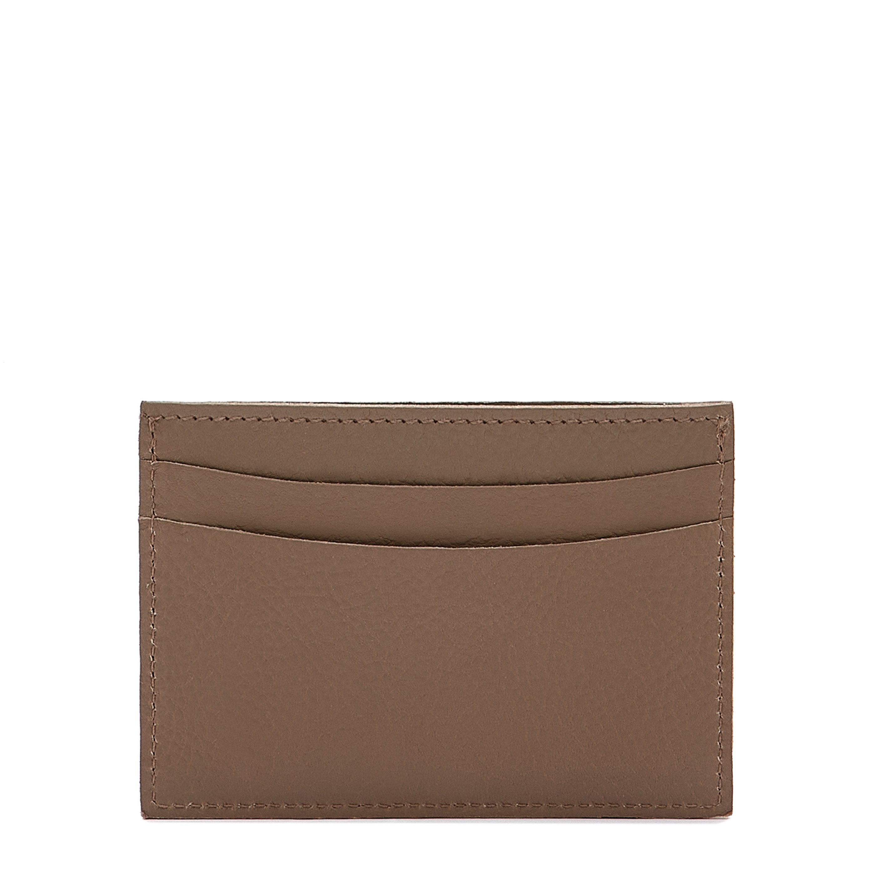 Card Case in Calf Leather color Light Grey