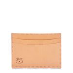 Card case in calf leather color natural