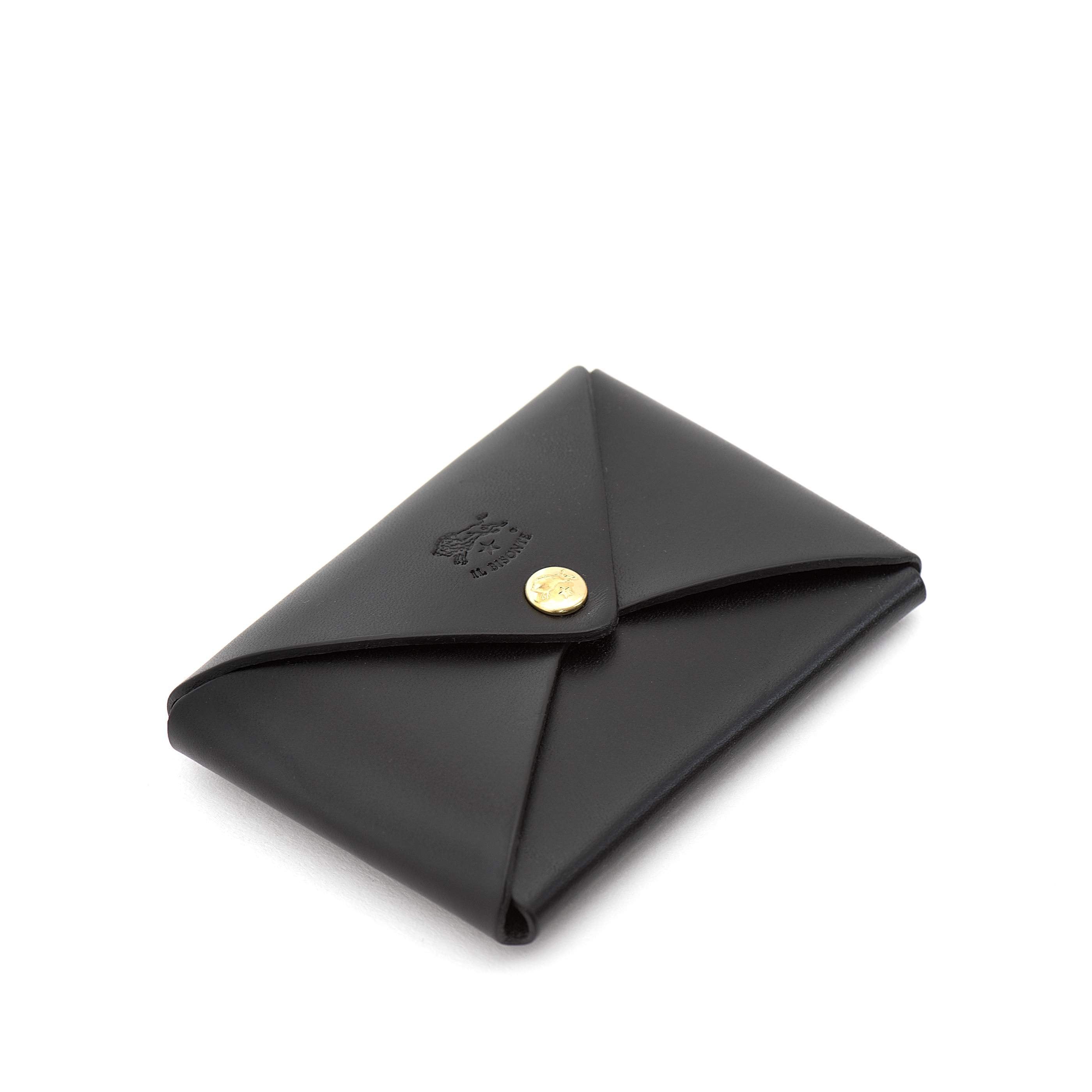 Sovana | Porta carte in pelle colore nero