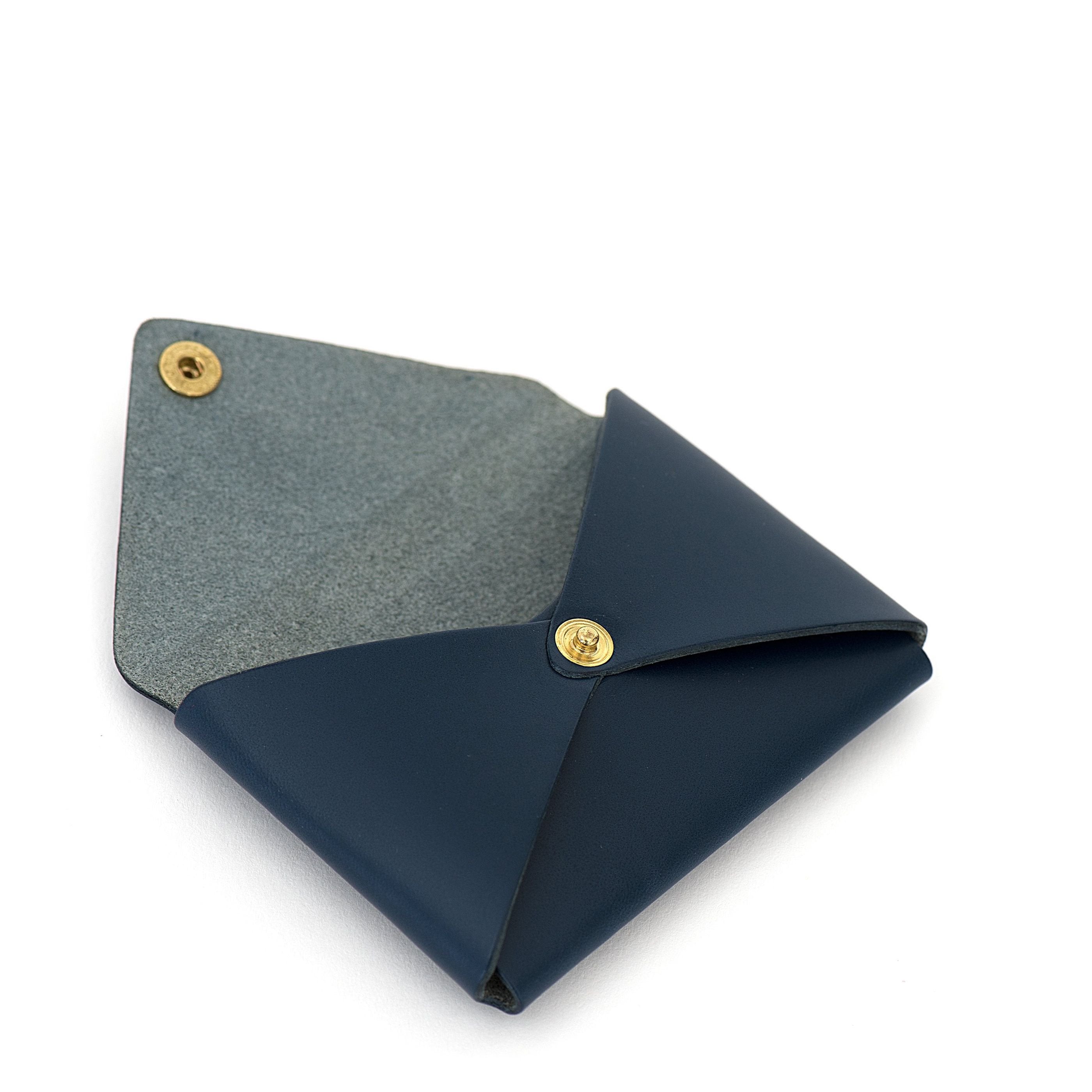 Sovana | Porta carte in pelle colore blu