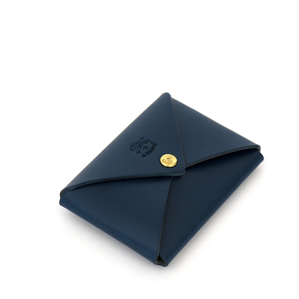 Sovana | Porta carte in pelle colore blu