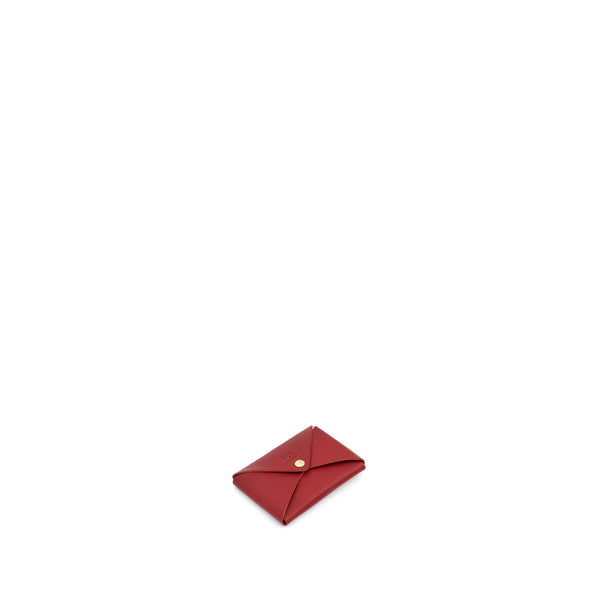 Sovana | Porte-cartes en cuir couleur rouge rubis