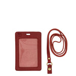 Card case in calf leather color red