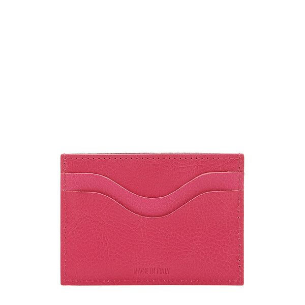 Salina | Card case in leather color grapefruit