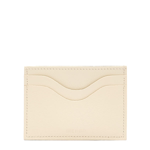 Salina | Card case in leather color milk