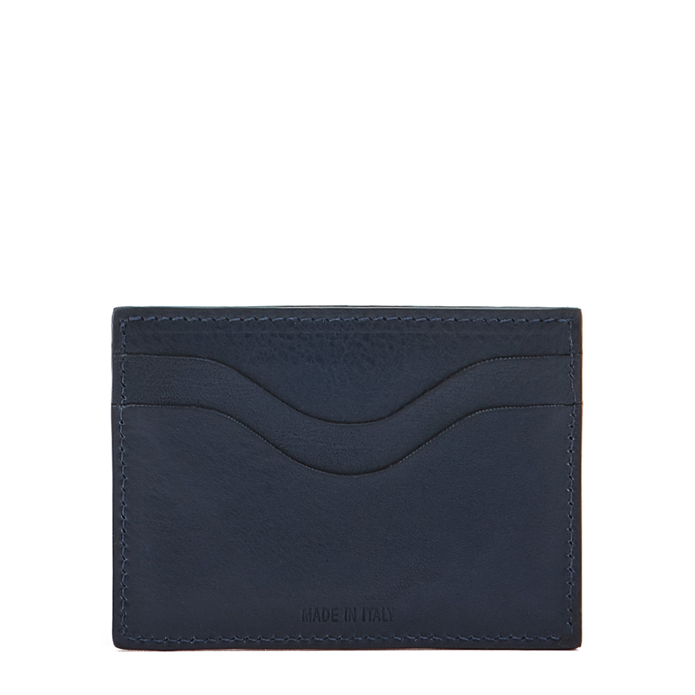 Salina | Card case in leather color blue