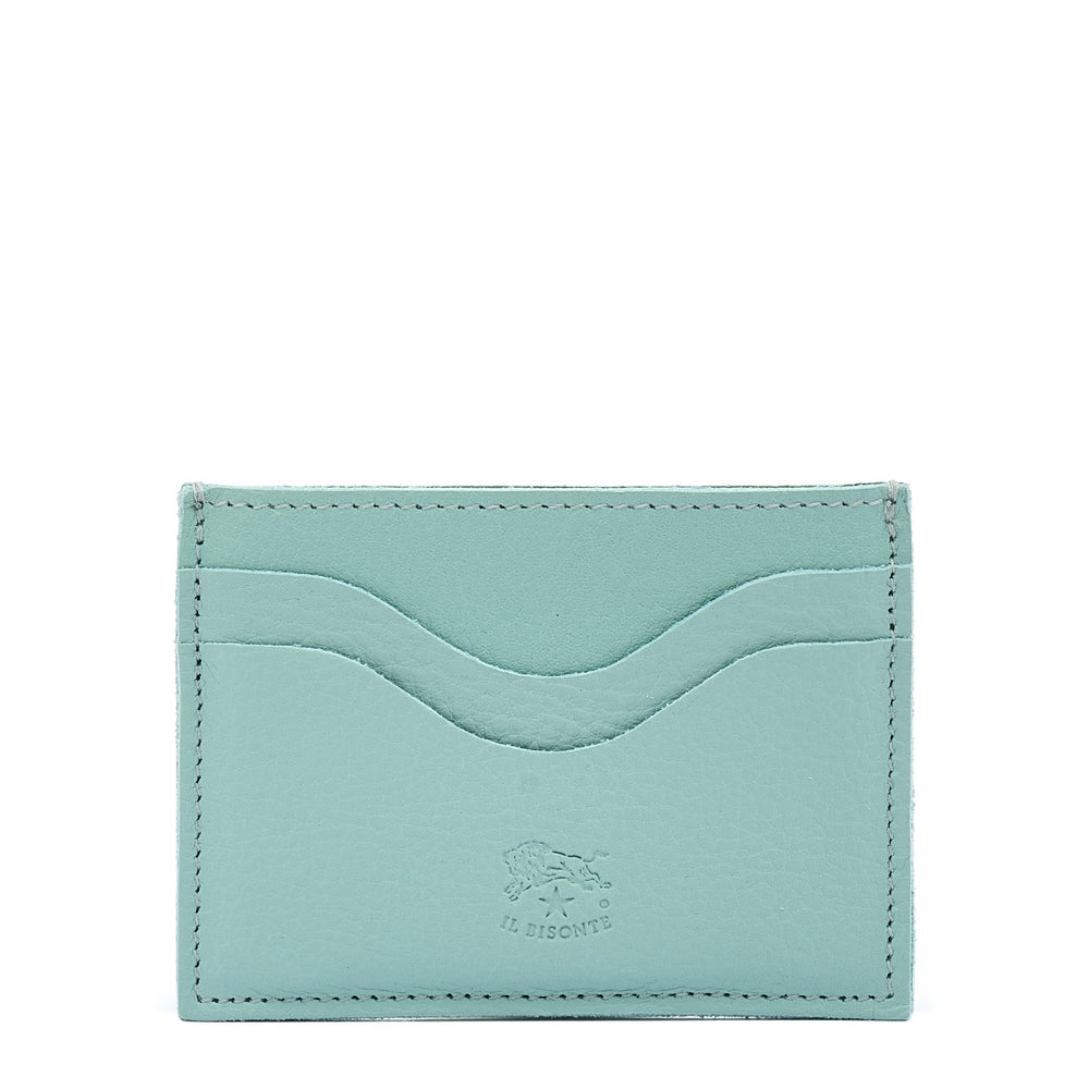 Salina | Porte-cartes en cuir couleur bleu ciel botticelli