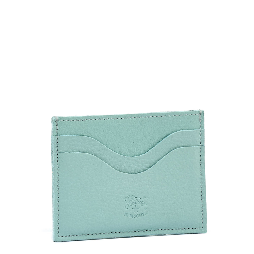 Salina | Porte-cartes en cuir couleur bleu ciel botticelli